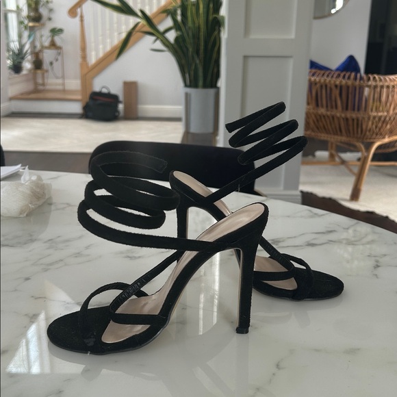 Black Strappy High Heels - Picture 1 of 2